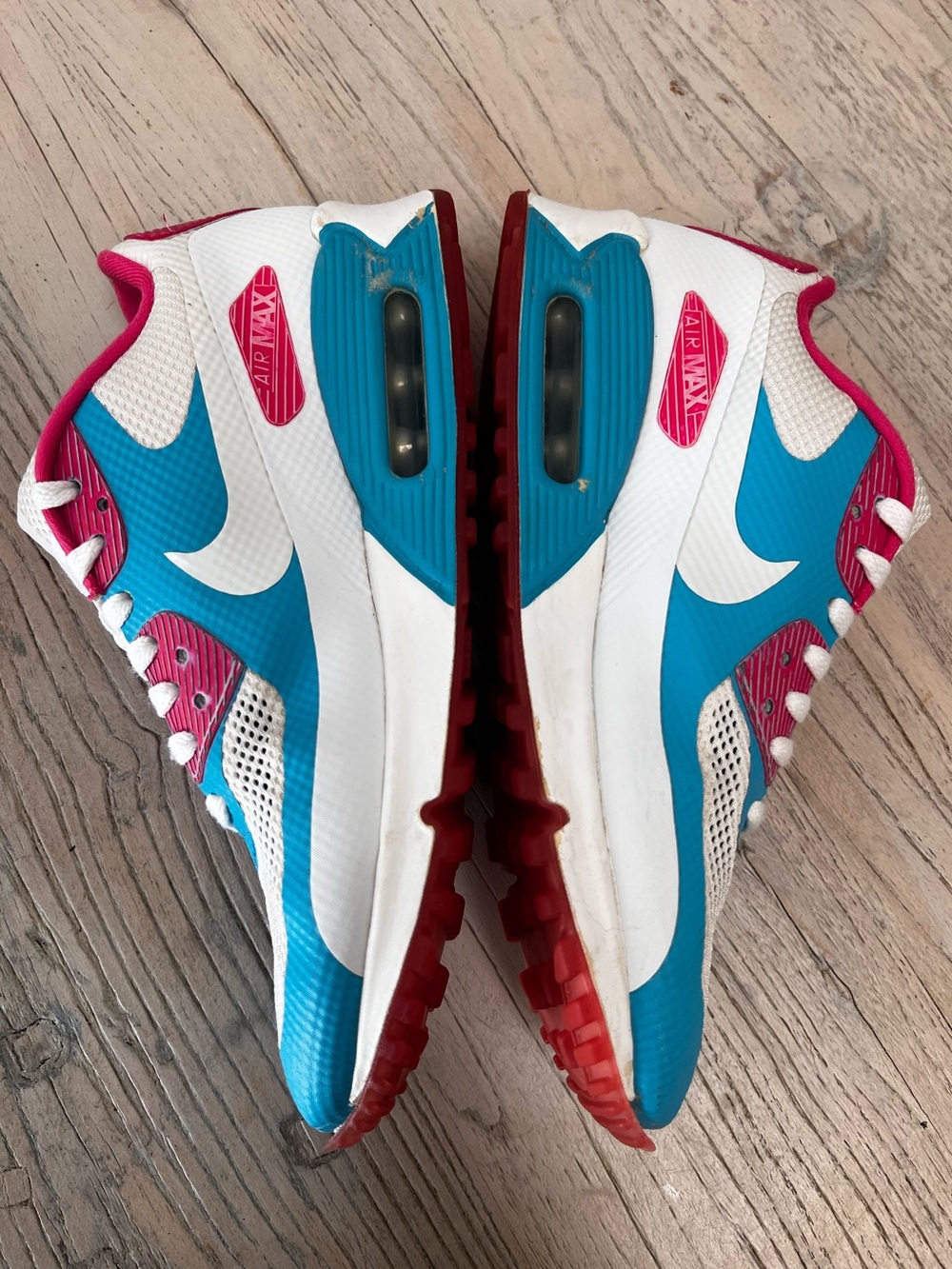 Nike Air Max 90 NikeiD Custom “Angela” Sneakers 488034-991 Women’s 9.5 Rare - Picture 4 of 14